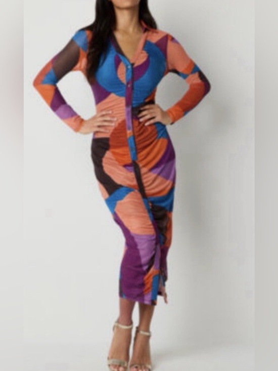 BOLD elements Dresses & Skirts - BOLD ELEMENTS Abstract-Multi Colored Maxi Dress
